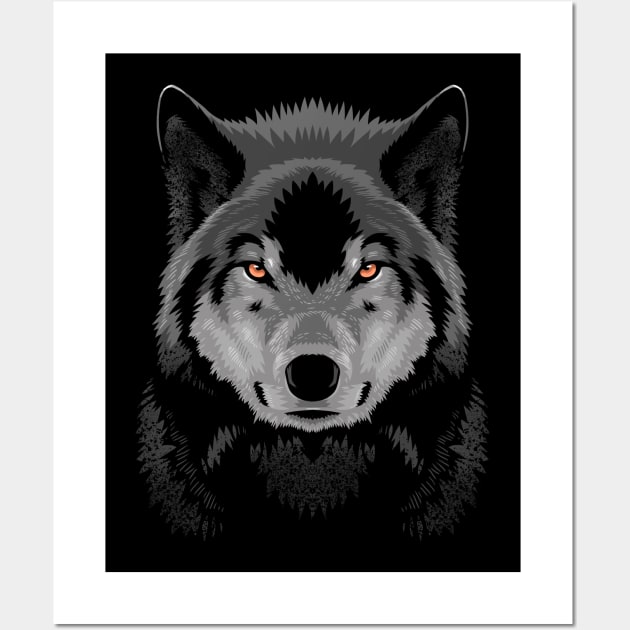 Amazing  shadow wolf Wall Art by albertocubatas